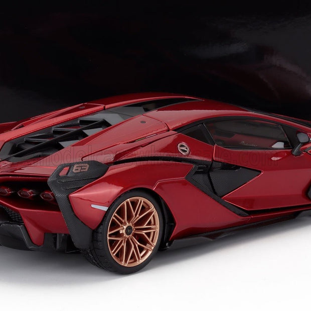 Lamborghini Sian Rød - Modellbil 1:18