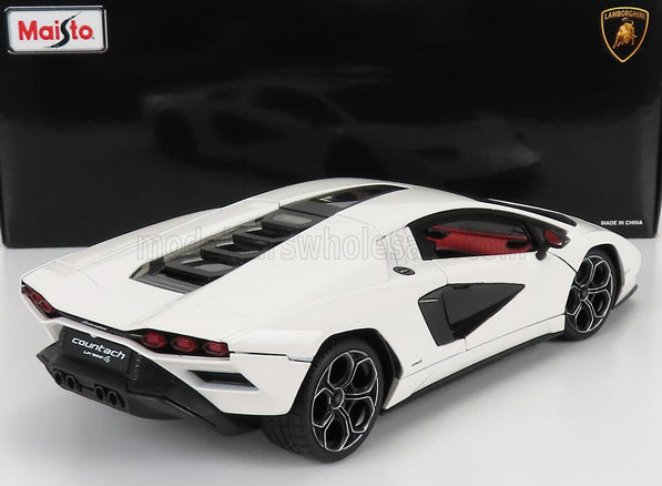 Lamborghini Countach LPi 800-4 2021 Hvit - Modellbil 1:18