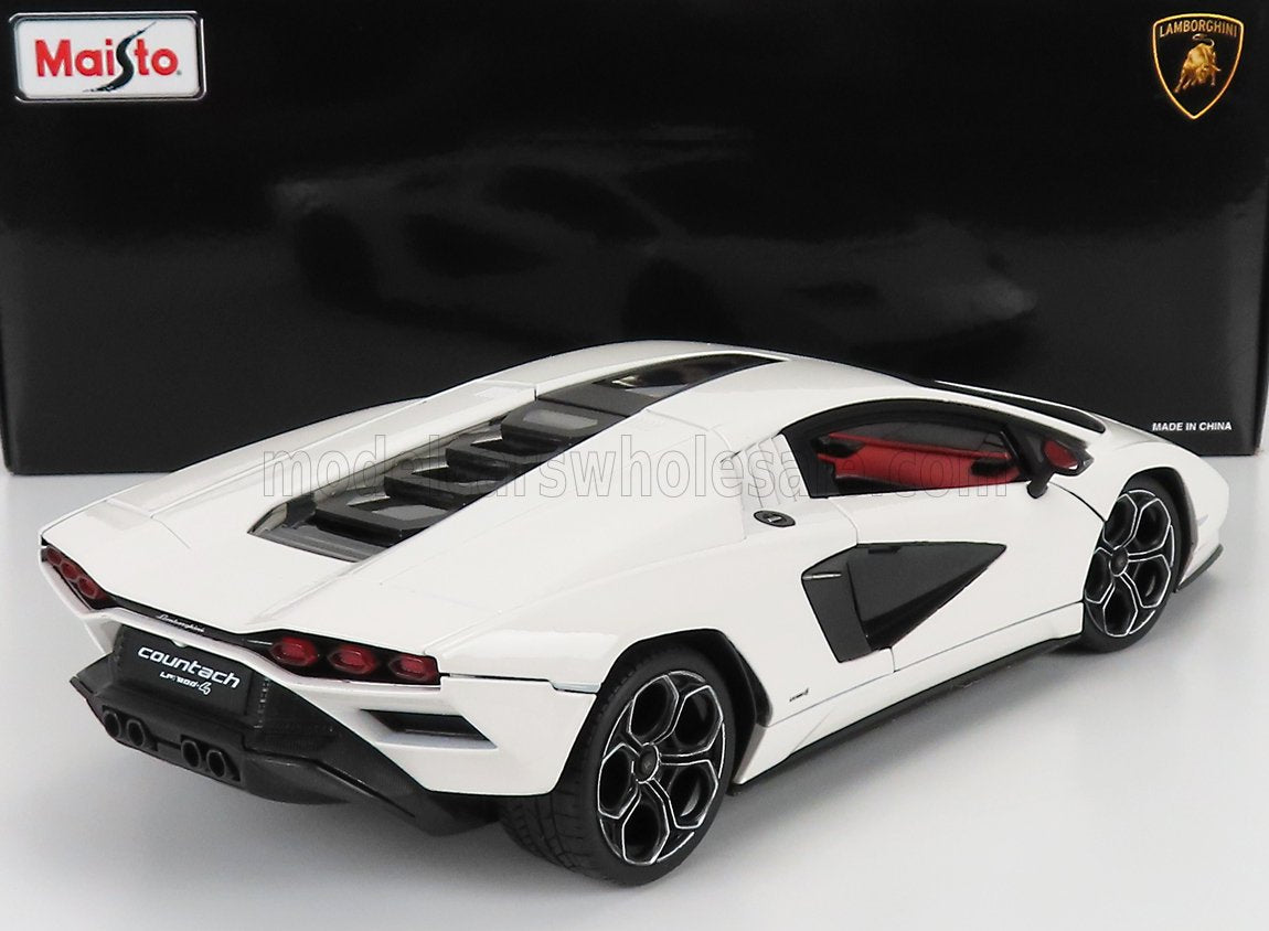 Lamborghini Countach LPi 800-4 2021 Hvit - Modellbil 1:18