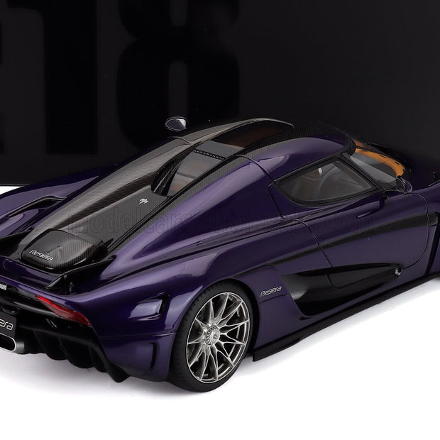 Koenigsegg Regera 2025 Lilla - Modellbil 1:18