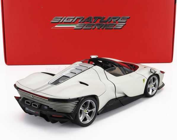 Ferrari Daytona SP3 Hvit - Modellbil 1:18