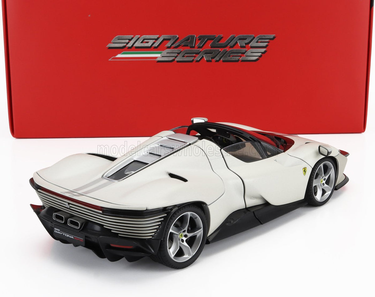 Ferrari Daytona SP3 Hvit - Modellbil 1:18