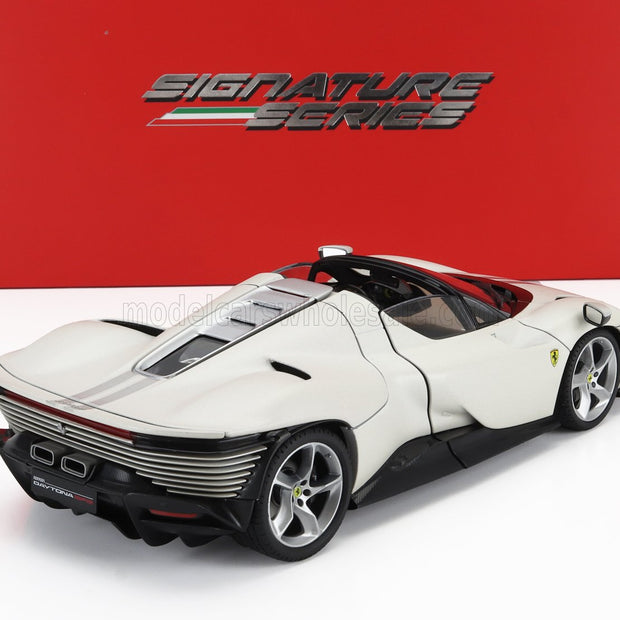 Ferrari Daytona SP3 Hvit - Modellbil 1:18