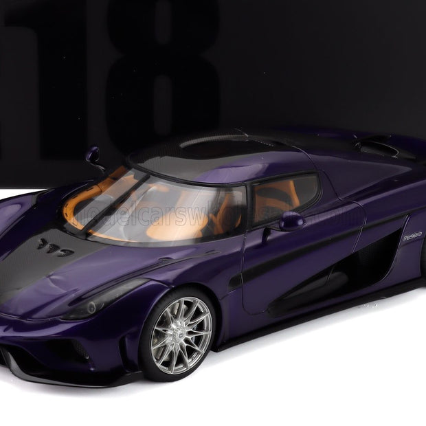 Koenigsegg Regera 2025 Lilla - Modellbil 1:18